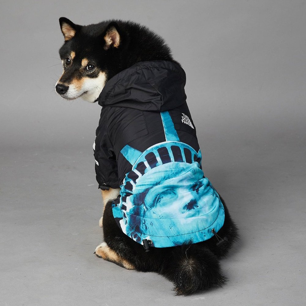The Dog Face Dog Clothes Liberty Black - Jacket Sweater, Wind breaker Hoodie for Small Medium and Large Dog - Pet Clothing