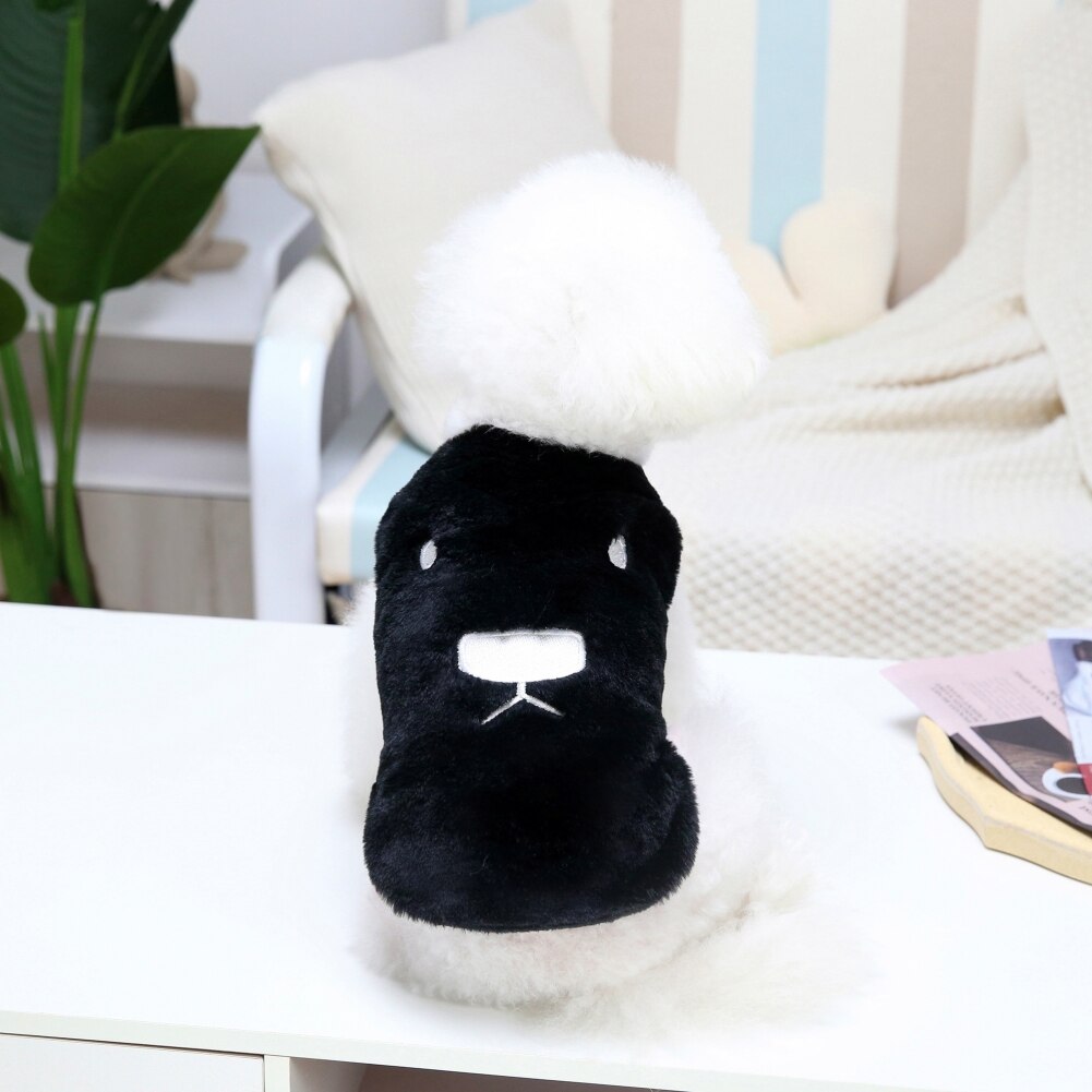 Warm Dog Clothes Puppy Cartoon Bear Pet Cat Clothing Sweater Jacket Coat Winter Soft Fleece Sweatshirt For Small Medium Dogs