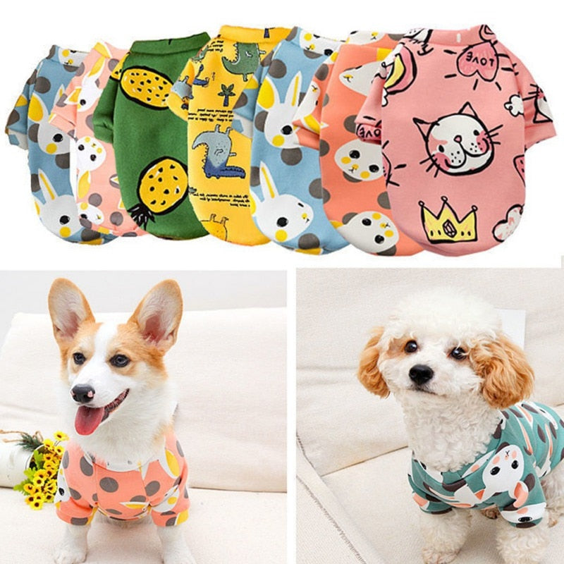 Cat and Crown Pink Pull Over Pop Print Dog Shirt