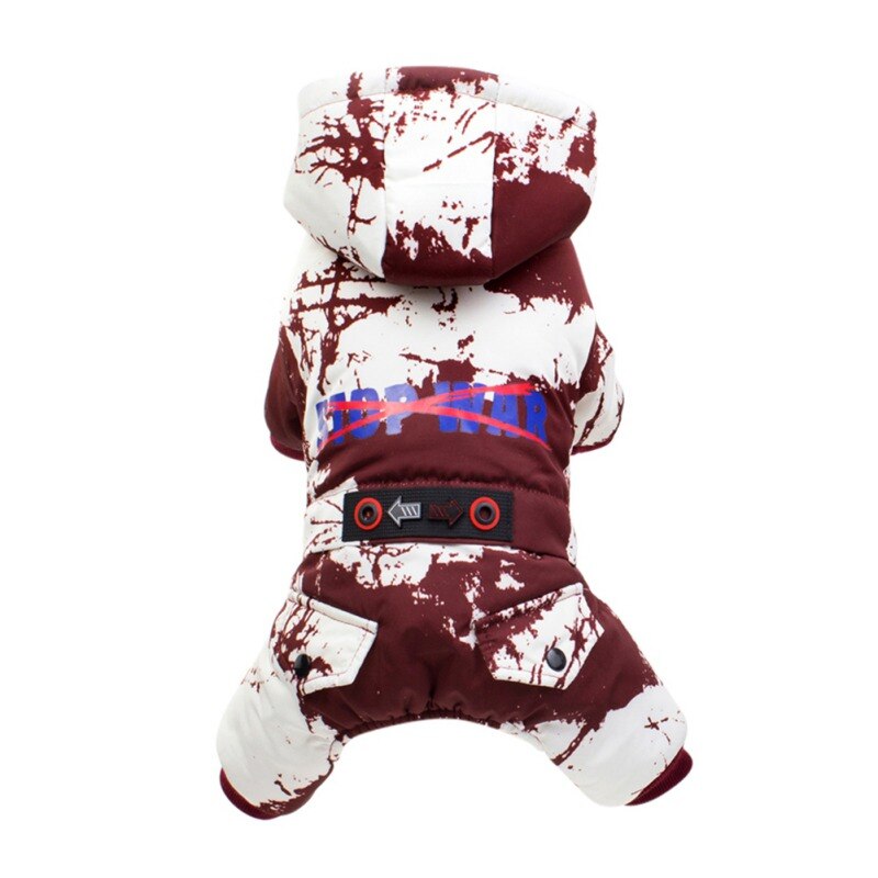 Winter Warm Dog Jacket Waterproof Pet Clothes For Dog Fleece Lining Hooded Coat Dog Jumpsuit Snowsuit For Chihuahua Yorkies