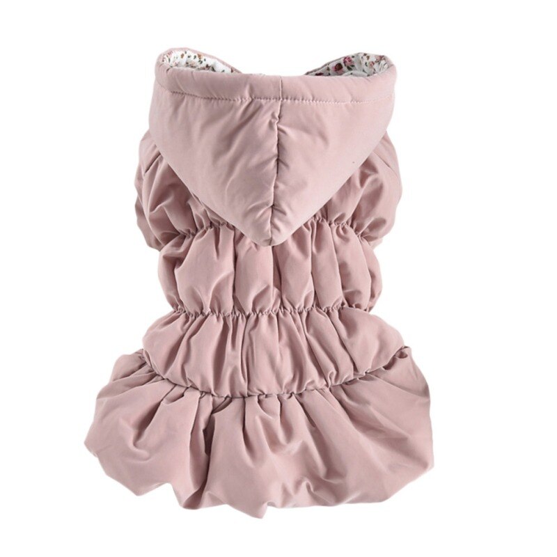 Winter Pet Princess Style Clothes Warm Pet Dog Tutu Dress Coat Hoodie Bubble Skirt Girl Dog Cat Coat Outfit Jacket Clothing