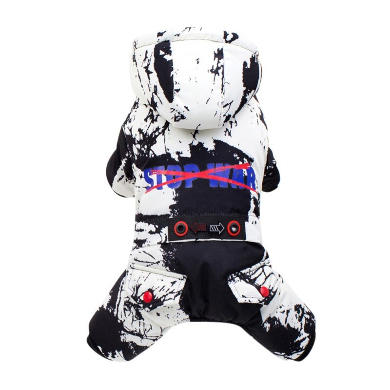 Winter Warm Dog Jacket Waterproof Pet Clothes For Dog Fleece Lining Hooded Coat Dog Jumpsuit Snowsuit For Chihuahua Yorkies