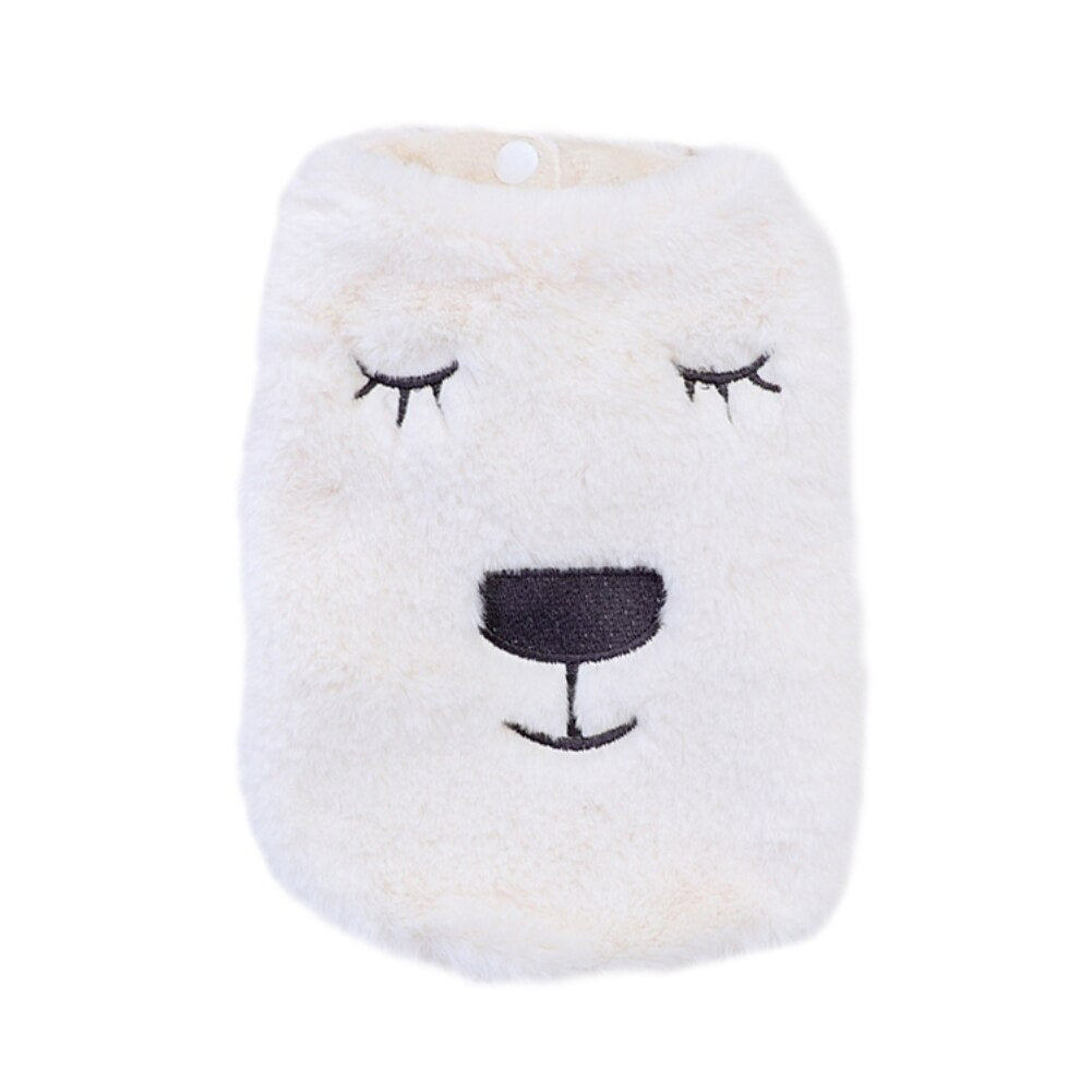 Warm Dog Clothes Puppy Cartoon Bear Pet Cat Clothing Sweater Jacket Coat Winter Soft Fleece Sweatshirt For Small Medium Dogs