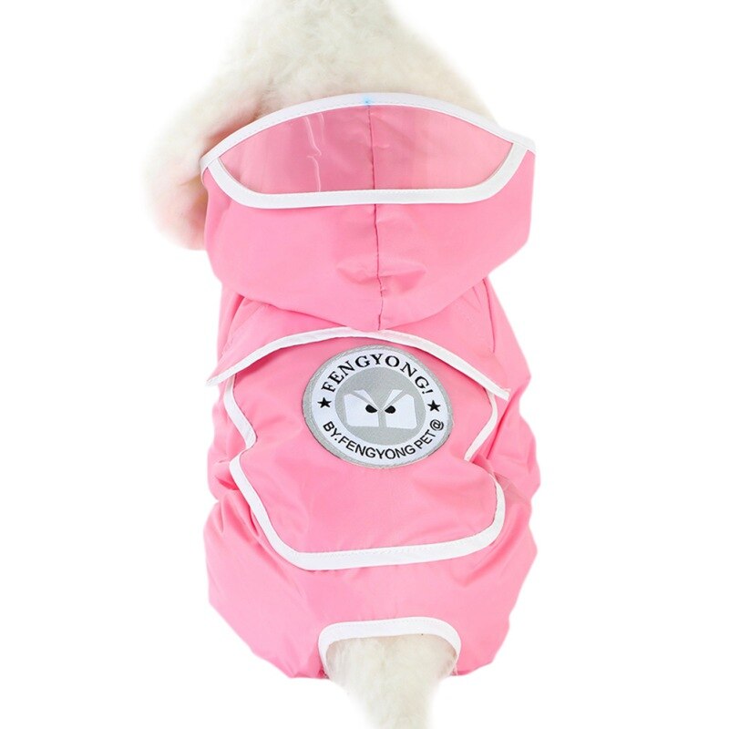 Reflective Dog Raincoat Outdoor Pet Clothes Dog Clothing Waterproof Jumpsuit Jacket Yorkie Poodle Bichon Hooded Rain Jacket