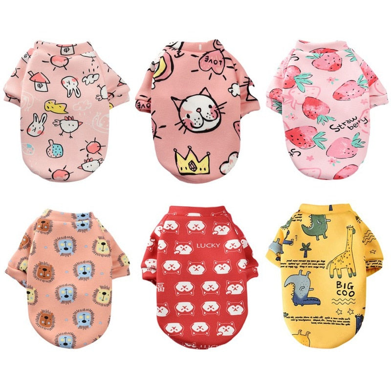 Cat and Crown Pink Pull Over Pop Print Dog Shirt