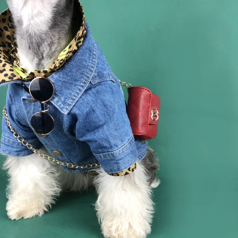 Designer CoCo Chanel Lookalike Dog Crossbody Purse Accessory
