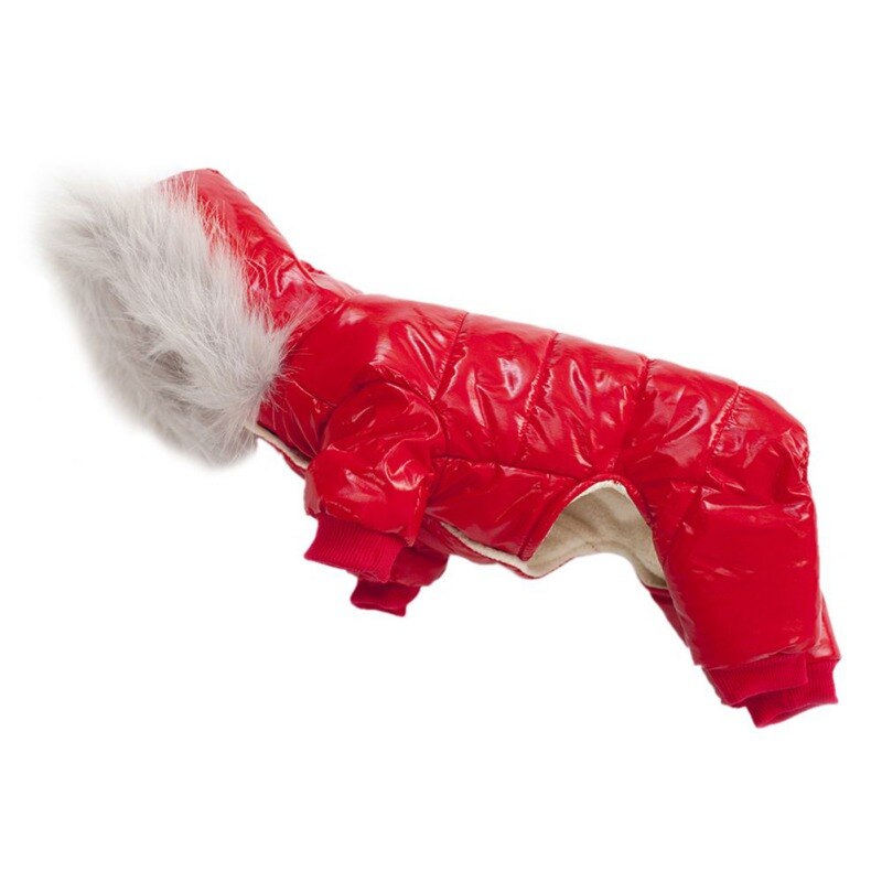 Winter Warm Dog Jacket Waterproof Pet Clothes For Dog Fleece Lining Hooded Coat Dog Jumpsuit Snowsuit For Chihuahua Yorkies