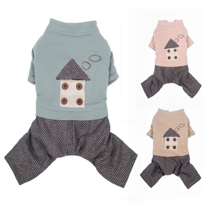 Fleece Pet Jumpsuit Winter Warm Dog Clothes Dog Coat Thicken 4-legged Coat For Small Large Dog Cat Chihuahua Yorkies Overalls