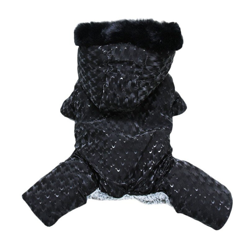 Winter Warm Dog Jacket Waterproof Pet Clothes For Dog Fleece Lining Hooded Coat Dog Jumpsuit Snowsuit For Chihuahua Yorkies