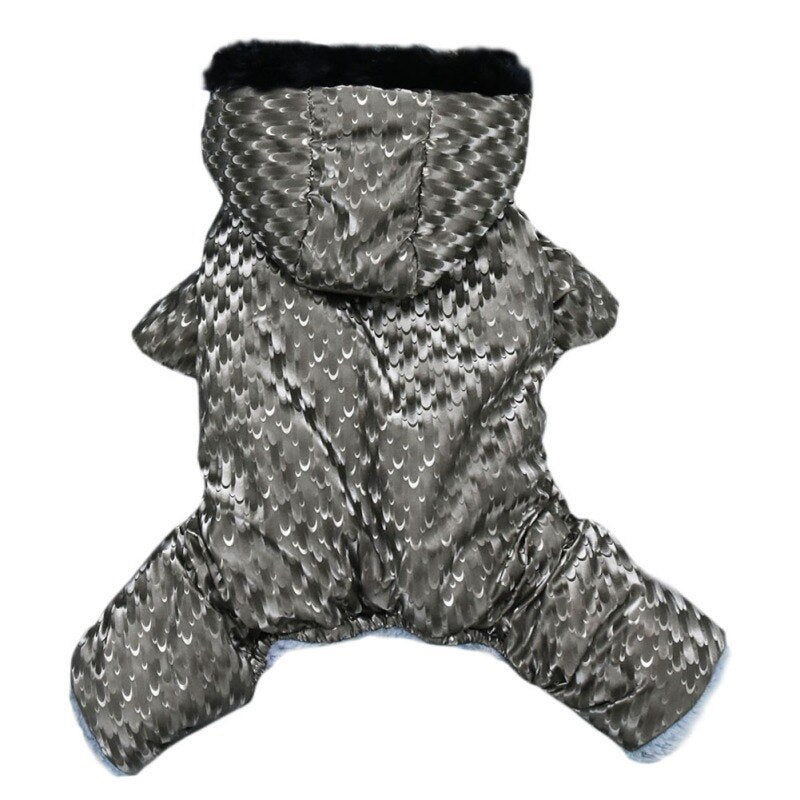Winter Warm Dog Jacket Waterproof Pet Clothes For Dog Fleece Lining Hooded Coat Dog Jumpsuit Snowsuit For Chihuahua Yorkies