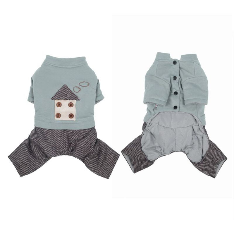 Fleece Pet Jumpsuit Winter Warm Dog Clothes Dog Coat Thicken 4-legged Coat For Small Large Dog Cat Chihuahua Yorkies Overalls