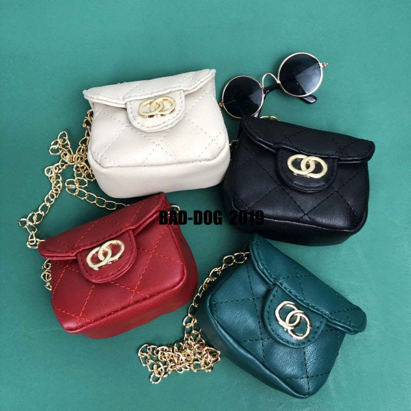 Designer CoCo Chanel Lookalike Dog Crossbody Purse Accessory