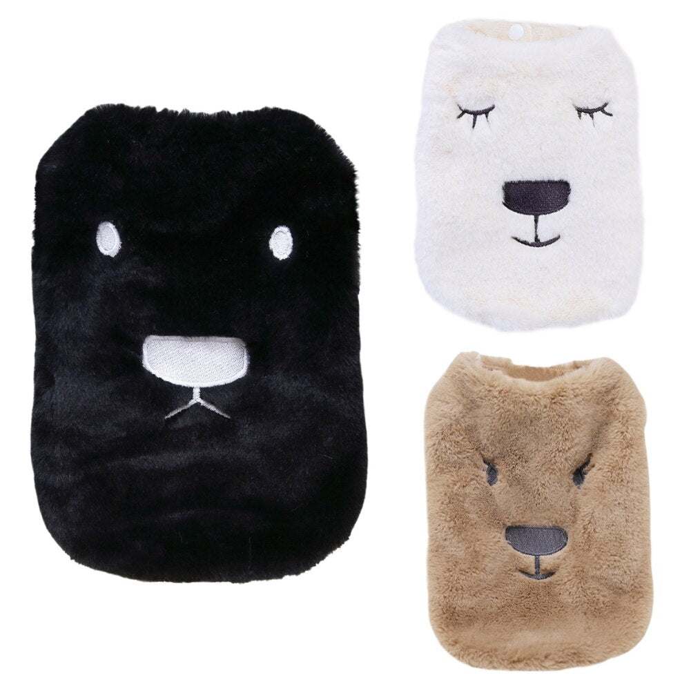 Warm Dog Clothes Puppy Cartoon Bear Pet Cat Clothing Sweater Jacket Coat Winter Soft Fleece Sweatshirt For Small Medium Dogs