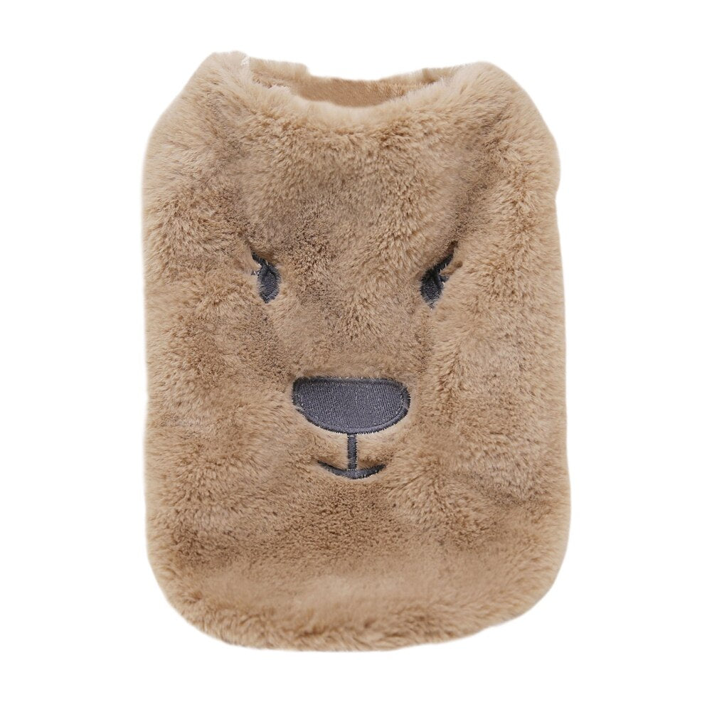 Warm Dog Clothes Puppy Cartoon Bear Pet Cat Clothing Sweater Jacket Coat Winter Soft Fleece Sweatshirt For Small Medium Dogs
