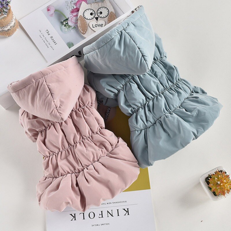 Winter Pet Princess Style Clothes Warm Pet Dog Tutu Dress Coat Hoodie Bubble Skirt Girl Dog Cat Coat Outfit Jacket Clothing