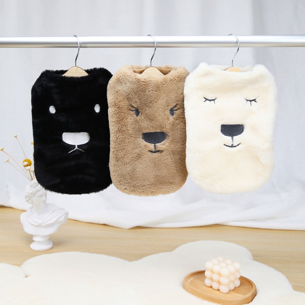 Warm Dog Clothes Puppy Cartoon Bear Pet Cat Clothing Sweater Jacket Coat Winter Soft Fleece Sweatshirt For Small Medium Dogs