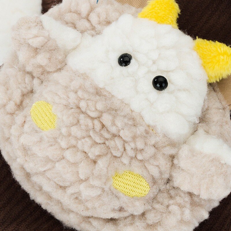 Corduroy Pet Dog Clothes Winter Warm Dog Coat With Cute Cow Design Pet Clothing For Small Medium Large Dogs Chihuahua Jacket
