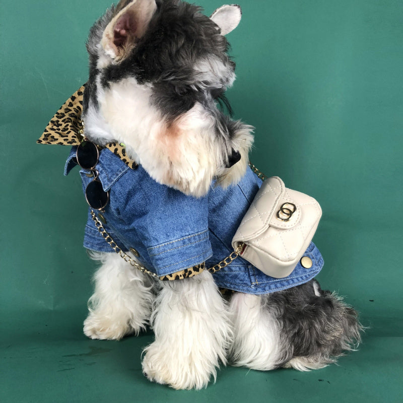 Designer CoCo Chanel Lookalike Dog Crossbody Purse Accessory