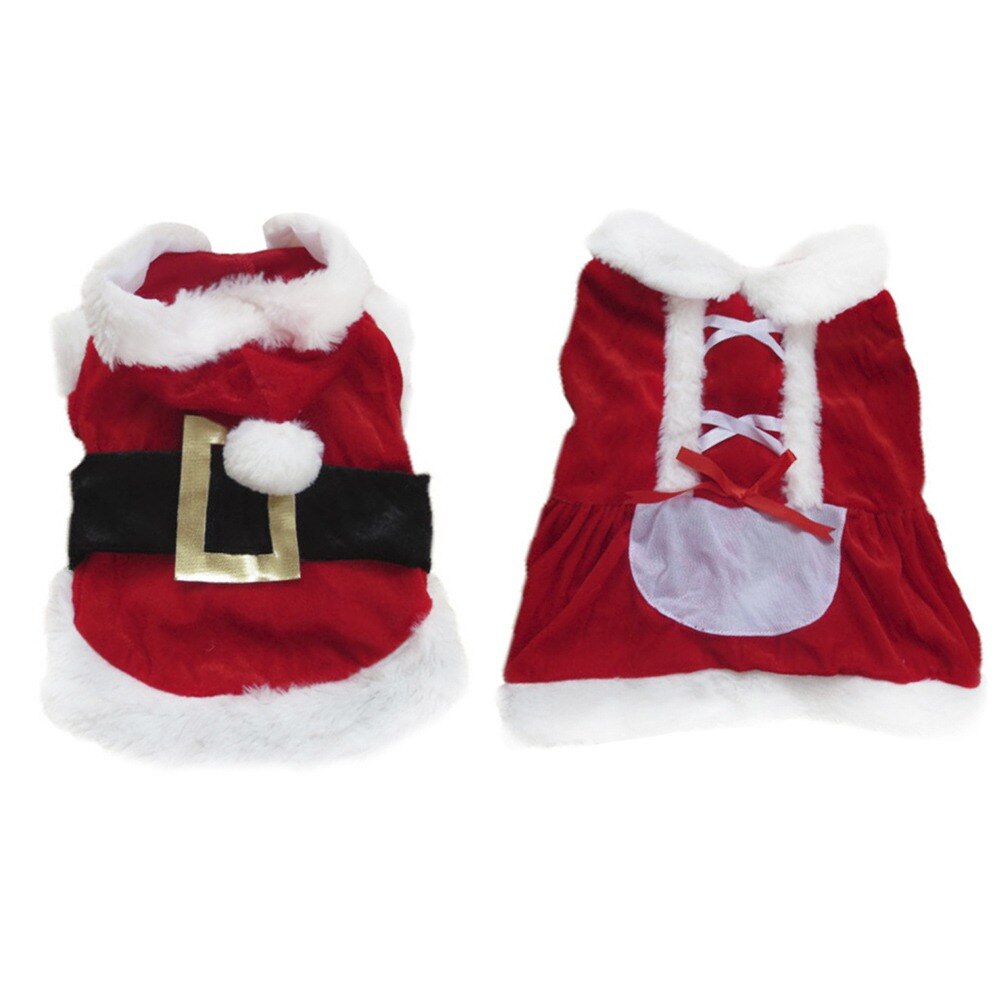 Santa Dog Costume Christmas Pet Clothes Winter Hoodie Coat Clothes Dog Dress Pet Chihuahua Yorkshire Poodle New Year Clothing