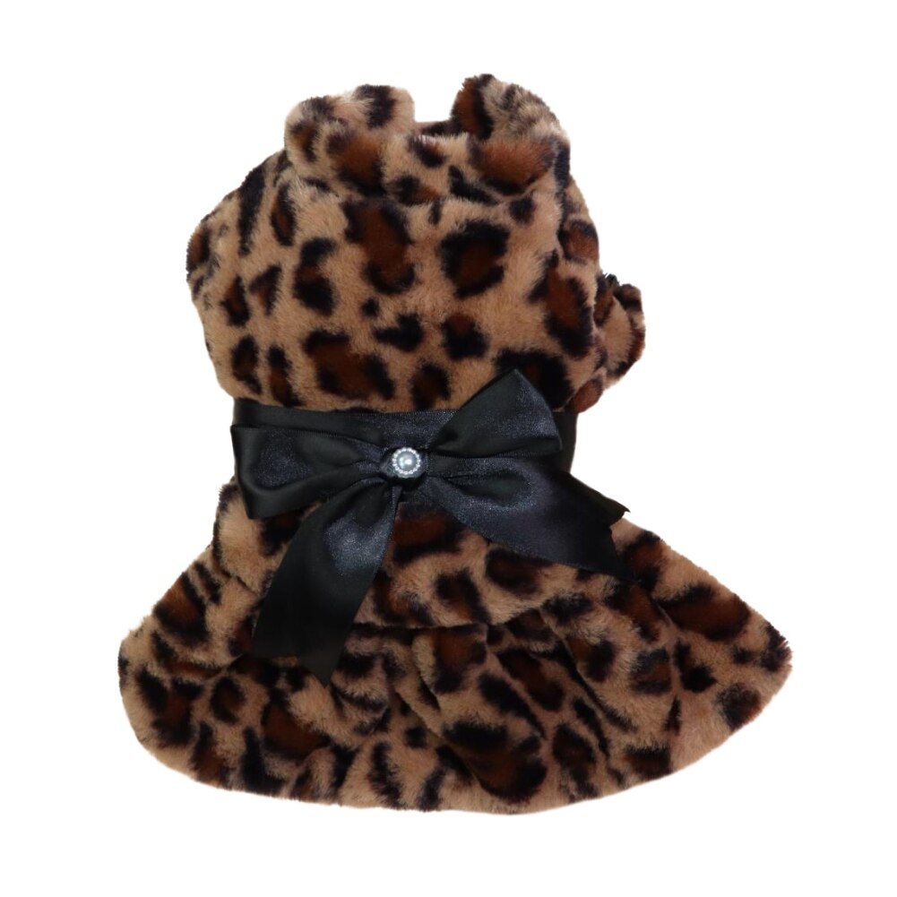 Leopard Print Winter Cocktail Dress