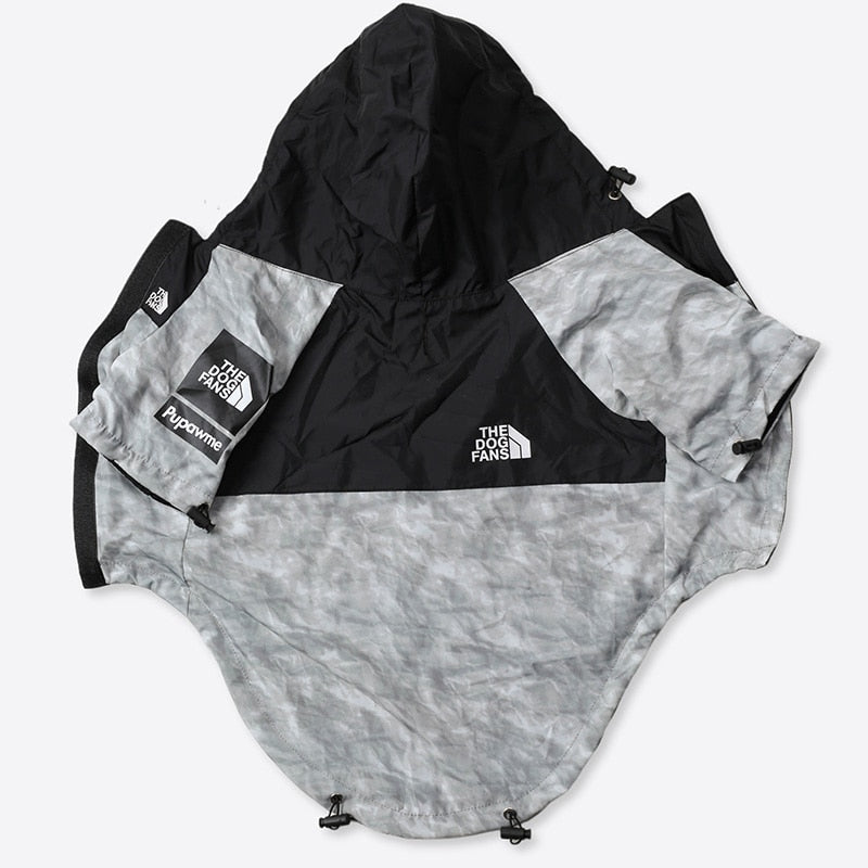 The Dog Face Heathered Grey Dog Clothes - Jacket Sweater, Wind breaker Hoodie for Small Medium and Large Dog - Pet Clothing