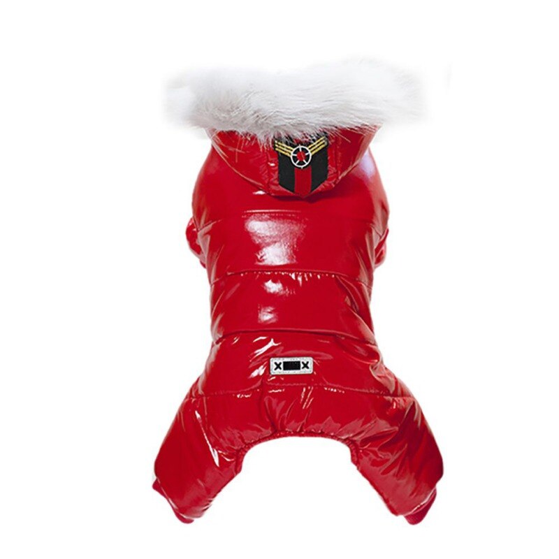 Winter Warm Dog Jacket Waterproof Pet Clothes For Dog Fleece Lining Hooded Coat Dog Jumpsuit Snowsuit For Chihuahua Yorkies