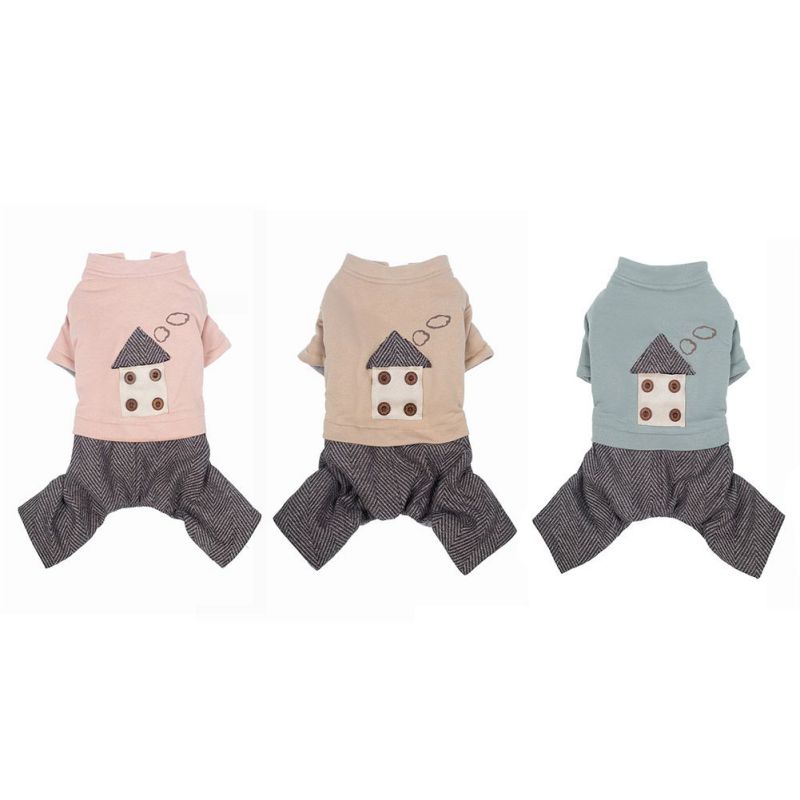 Fleece Pet Jumpsuit Winter Warm Dog Clothes Dog Coat Thicken 4-legged Coat For Small Large Dog Cat Chihuahua Yorkies Overalls
