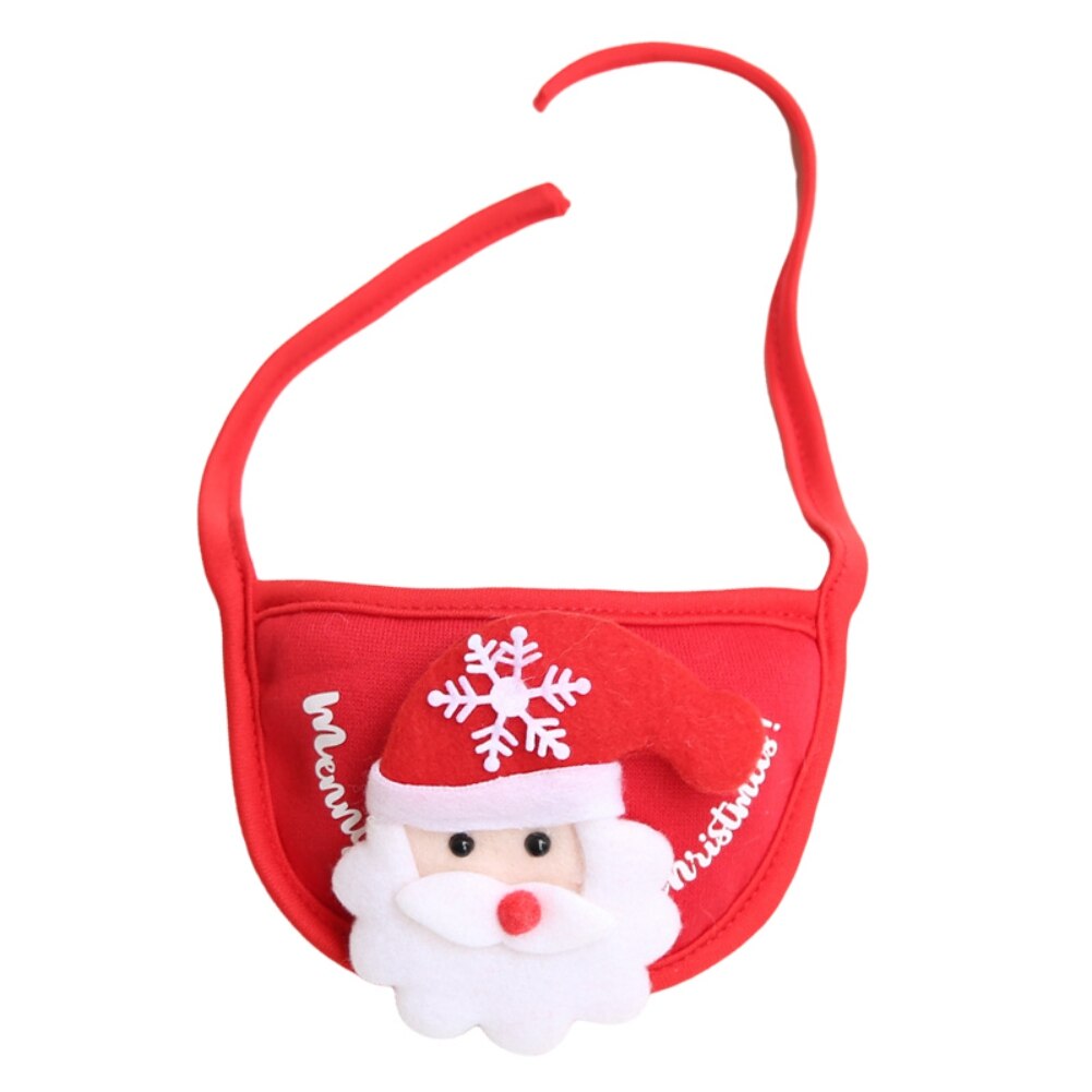 Christmas Dog Bandana Scarf Cotton Washable Dog Scarf Bow Tie Pet Cat Elk Hat Cute Santa Triangular Bibs Party Dog Accessories