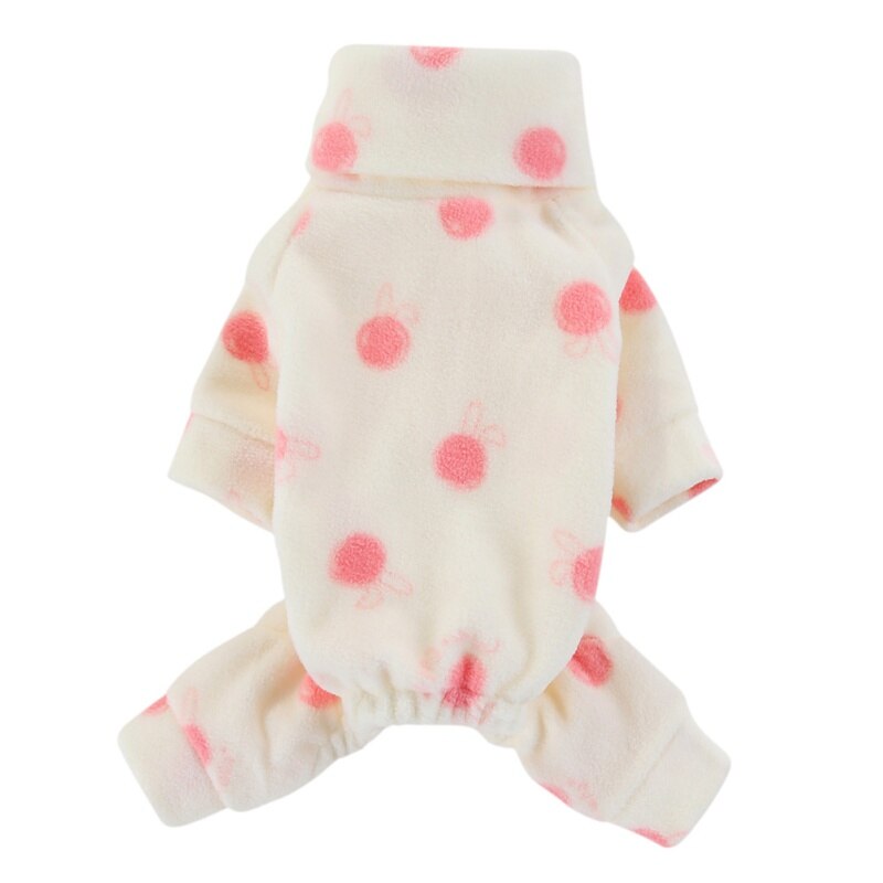 Winter Dog Clothes Cartoon Printed Dog Pajamas Warm Jumpsuits Fleece Coat For Small Dogs Puppy Dog Cat Chihuahua Clothing