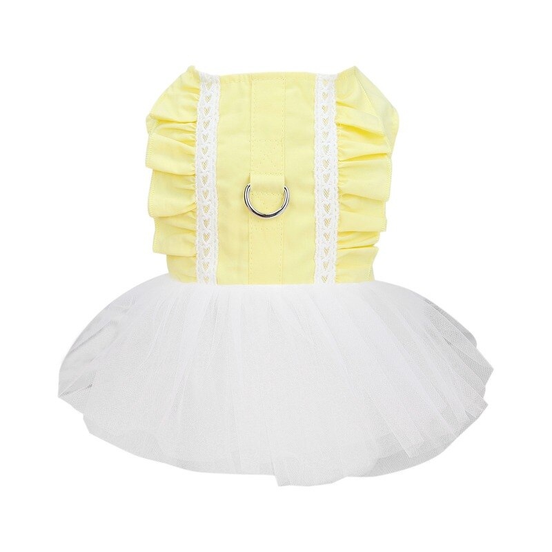 Cute Sweet Dog Dress For Small Dog Party Birthday Puppy Wedding Denim Gauze Tutu Dress Summer Pet Clothes For Dog And Cat