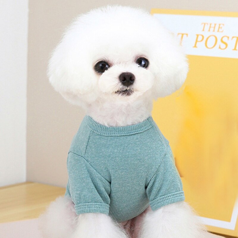Summer Dog Clothes Cute Bear Printed Puppy Cats Vest T Shirt Chihuahua Pug Sport T Shirts Cartoon Pets Costume Cat Clothing