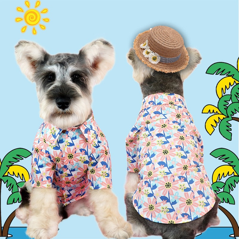 Bespoke Slimfit Daisy Darted Dog Shirt