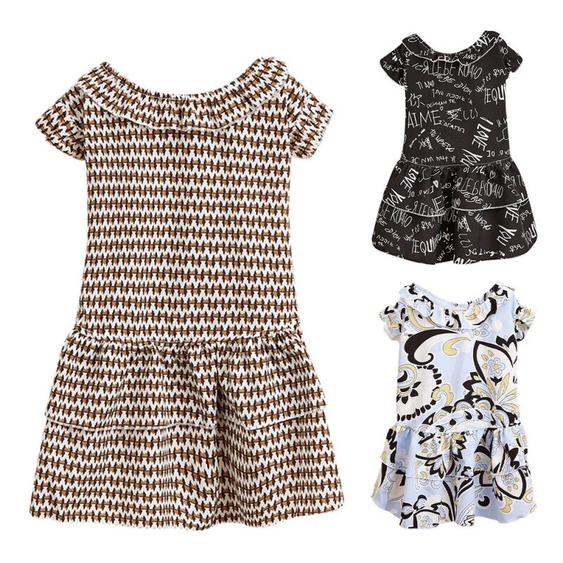 Summer Pet Clothes for Dog Cute Printed Dress Sundress For Small Medium Dogs Puppy Shirts Soft Dog Clothes Pet Cat Apparel