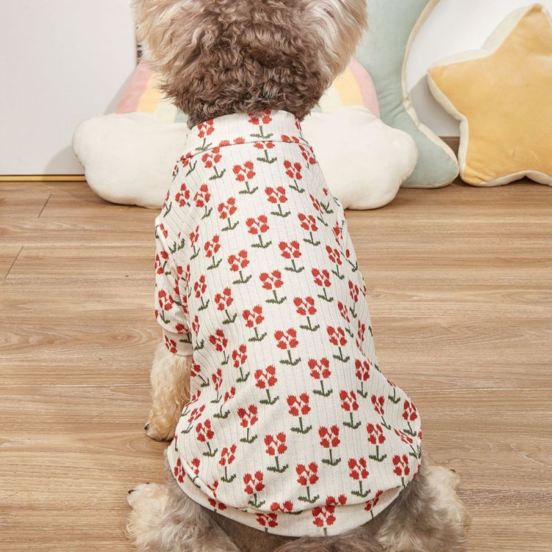 Cute Printed Dog Clothes Spring Puppy Sweatshirt Pet Dog Jacket Coat Clothing Hoodies For Small Medium Dogs Yorkshire Outfit
