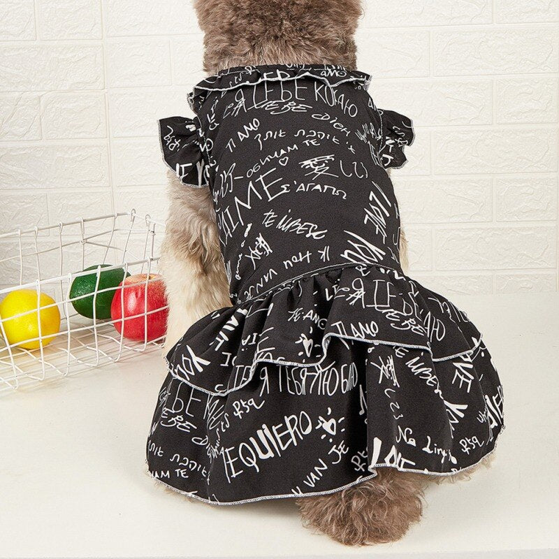 Summer Pet Clothes for Dog Cute Printed Dress Sundress For Small Medium Dogs Puppy Shirts Soft Dog Clothes Pet Cat Apparel