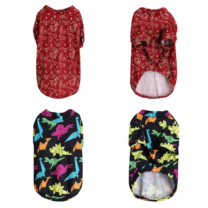 Cute Printed Dog Clothes Spring Puppy Sweatshirt Pet Dog Jacket Coat Clothing Hoodies For Small Medium Dogs Yorkshire Outfit