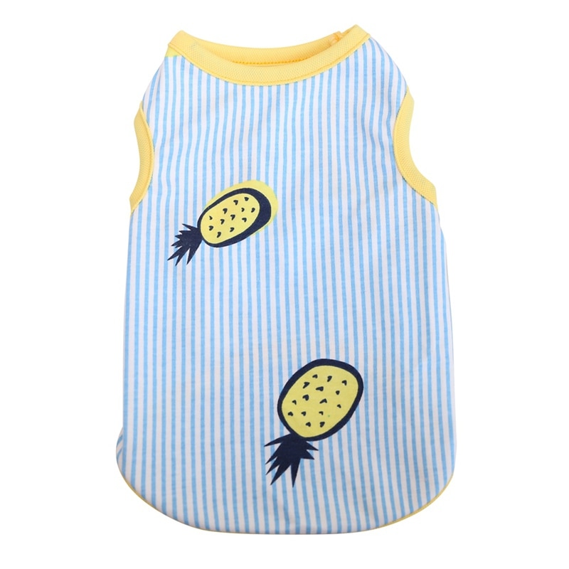 Cute Printed Dog Clothes Cotton Breathable Dogs Dress Vest Shirt Dog Apparels Pet Summer Clothing For Small Medium Large Dogs