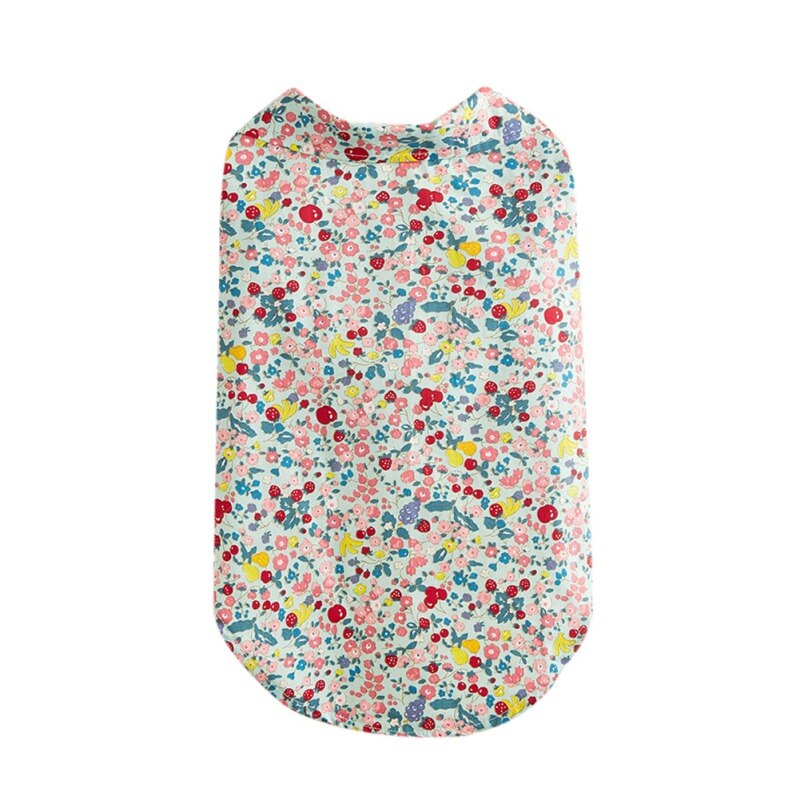 Letter Floral Printed Dog Shirts Summer Pet Dog Clothes For Small Dogs Puppy Cat Clothing French Bulldog Chihuahua T Shirt