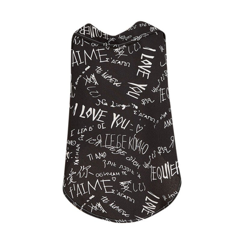 Letter Floral Printed Dog Shirts Summer Pet Dog Clothes For Small Dogs Puppy Cat Clothing French Bulldog Chihuahua T Shirt