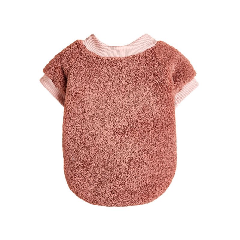 Warm Fleece Pet Dog Clothes Winer Pet Coat Puppy Dogs Solid Color Pullover Jacket French Bulldog Dog Sweatshirt Pet Clothing