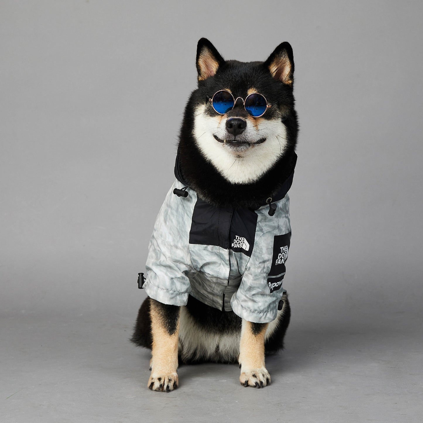 The Dog Face Windproof and Rainproof New Dog Large Dog Raincoat in the North, Dog Pet Cool Jacket