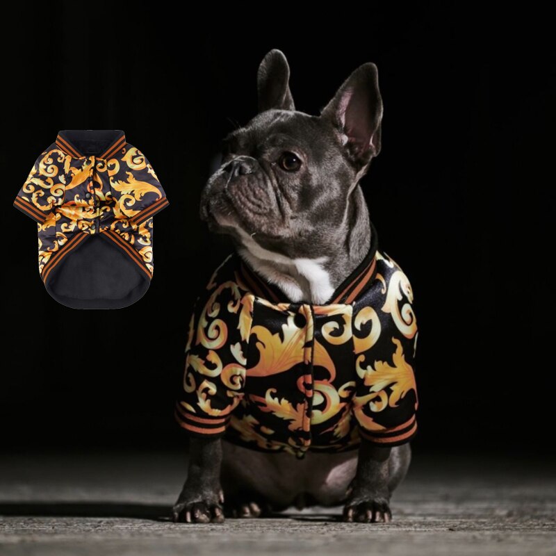 Luxury Frenchie Embroidered Designer Dog Jacket
