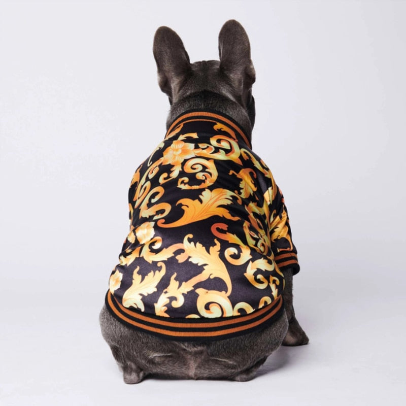 Luxury Frenchie Embroidered Designer Dog Jacket