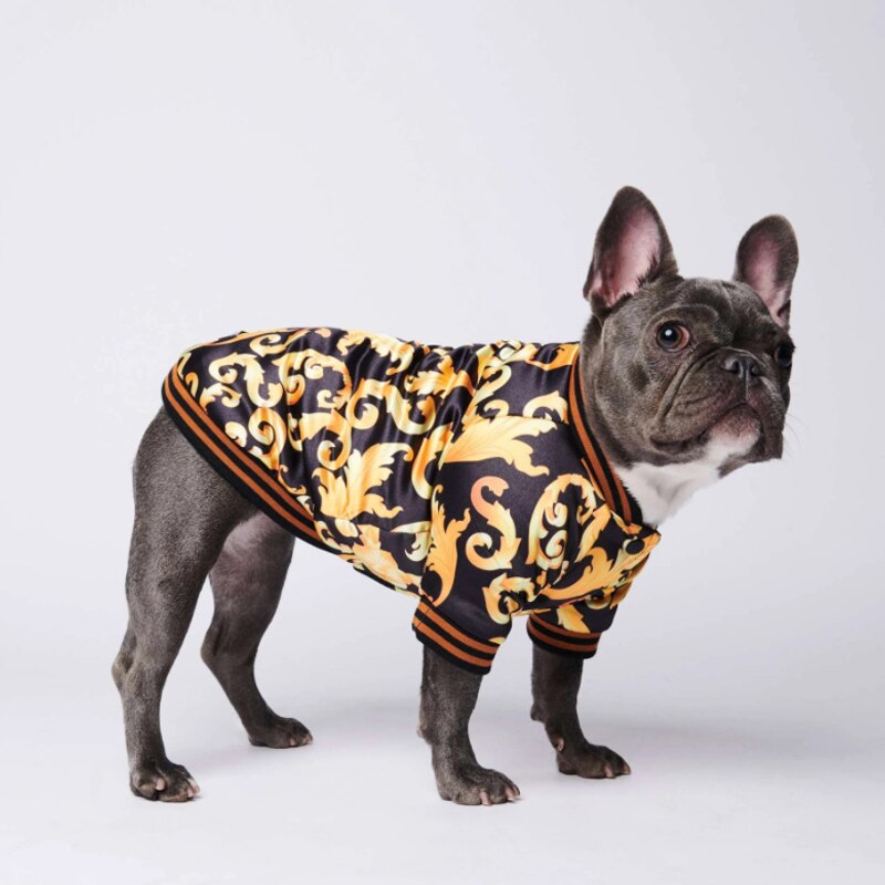 Luxury Frenchie Embroidered Designer Dog Jacket