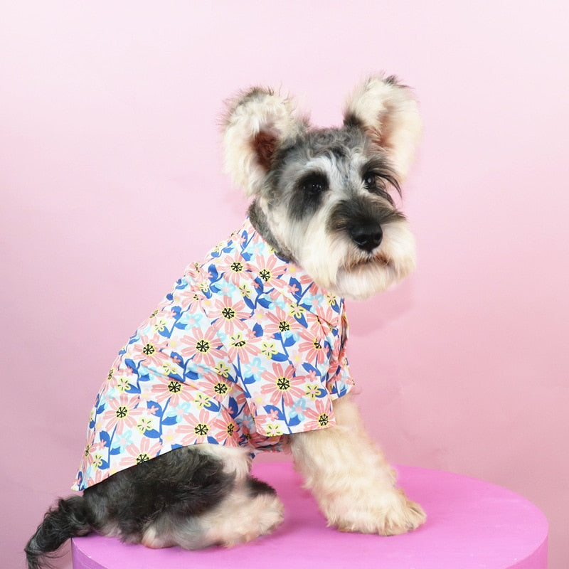 Bespoke Slimfit Daisy Darted Dog Shirt